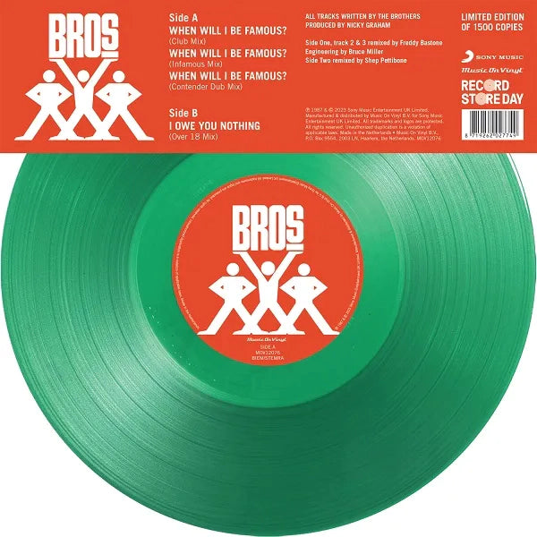 Bros When Will I Be Famous / I Owe You Nothing Remixes (RSD23)